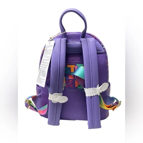 LOUNGEFLY NWT 2025 Figment Disney Epcot Festival of the Arts Mini Backpack Bag - Picture 5 of 7